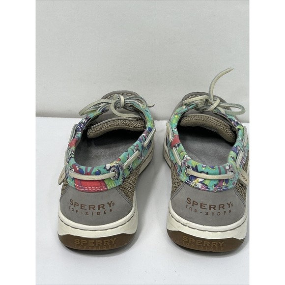 Sperry Top-Sider Women's Angelfish Boat Shoe Sz 6.5 Floral Gray Flamingo Slip On - Picture 4 of 8